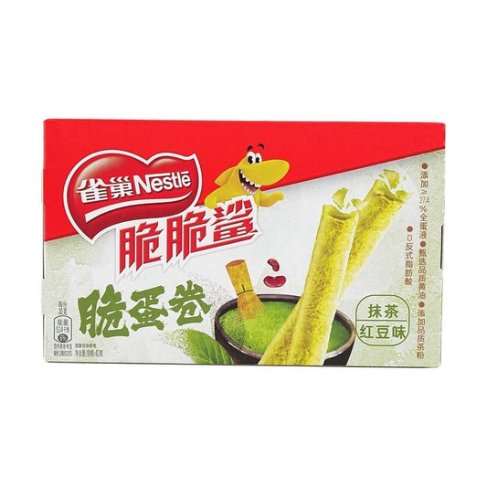 NESTLE Crispy Shark "Matcha Red Bean" Wafers - Rosey’s Kawaii Shop