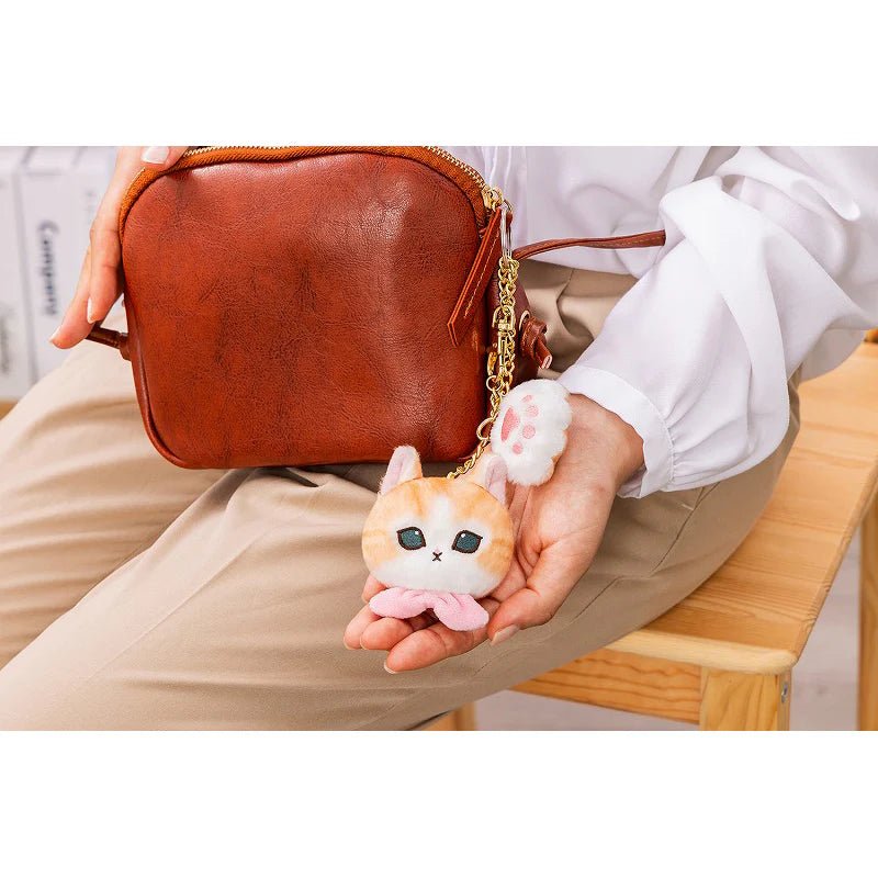 [ORANGE] "Mofusand Face Bag Charm" Plush Keychain - Rosey’s Kawaii Shop