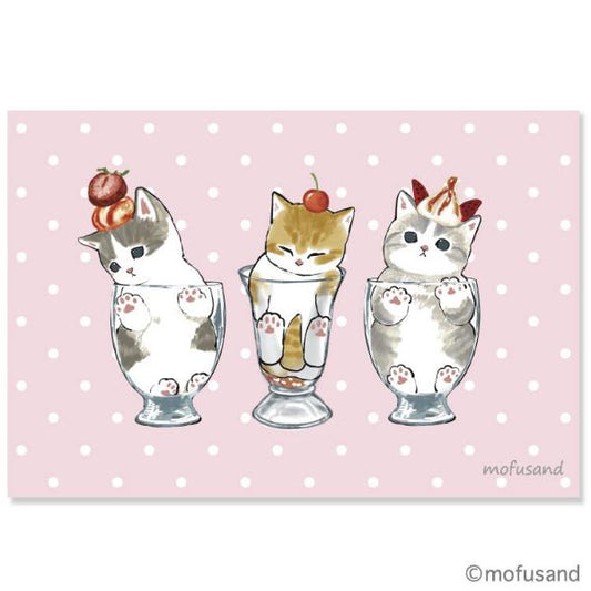 [PARFAIT] "Mofusand Fruits" Postcard - Rosey’s Kawaii Shop