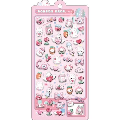 [PINK] "Bonbon Drop" Sticker Sheet - Rosey’s Kawaii Shop