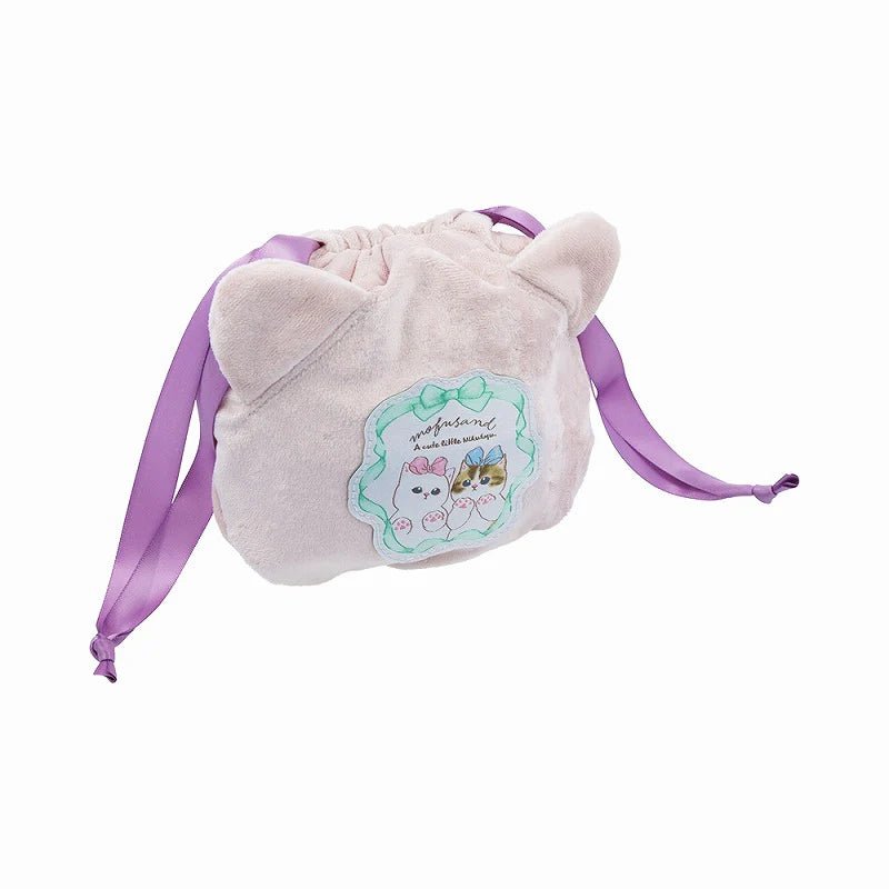 [PINK] "Mofusand Car Ear" Drawstring Bag - Rosey’s Kawaii Shop