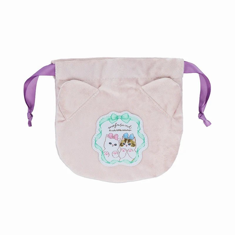 [PINK] "Mofusand Car Ear" Drawstring Bag - Rosey’s Kawaii Shop