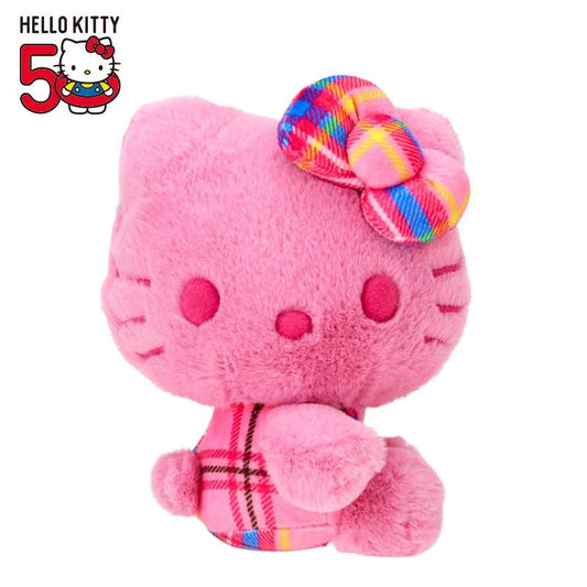 [PINK TARTAN] "Limited Hello Kitty 50th Anniversary Shop" Plush - Rosey’s Kawaii Shop