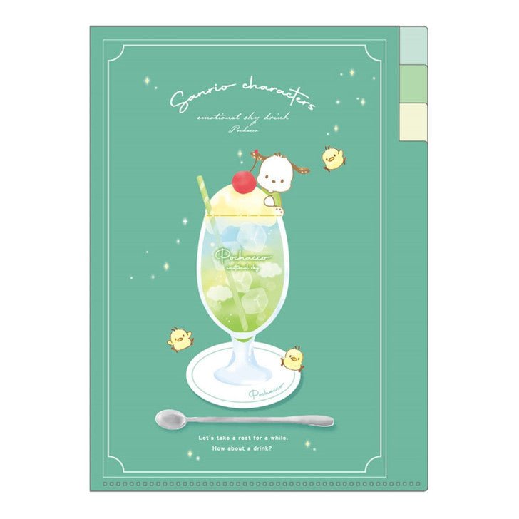 [POCHACCO] "Sanrio Emotional Sky Drink" Index File Folder - Rosey’s Kawaii Shop