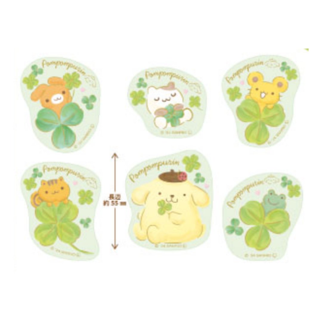 "Pompompurin Clover" Die - Cut Stickers - Rosey’s Kawaii Shop