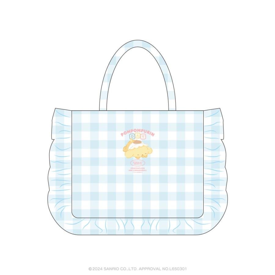 [POMPOMPURIN] "Etoile Et Griotte x Pompompurin and Cinnamoroll" Frill Tote Bag - Rosey’s Kawaii Shop