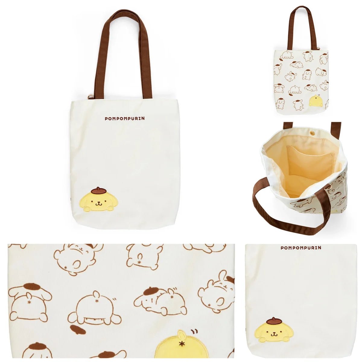 "Pompompurin Oshiri Puripuri" Tote Bag - Rosey’s Kawaii Shop