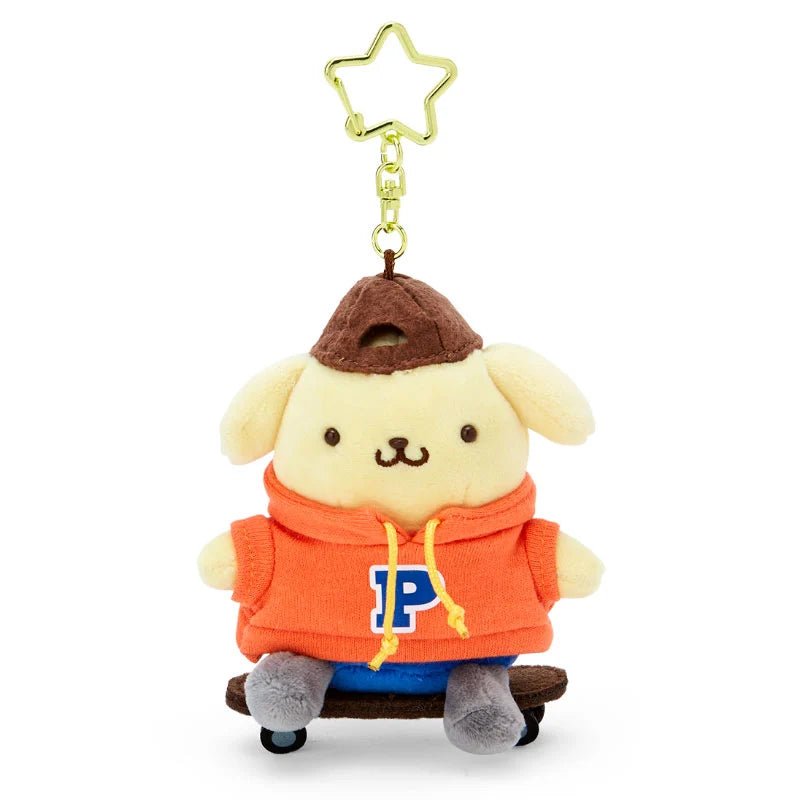 [POMPOMPURIN] "Sanrio Skateboard" Plush Keychain - Rosey’s Kawaii Shop