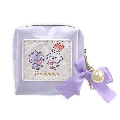 [Purple / Espurr & Scorbunny] "PokePeace Sweets Shop" Box Pouch Keychain - Rosey’s Kawaii Shop