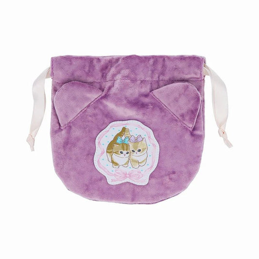 [PURPLE] "Mofusand Car Ear" Drawstring Bag - Rosey’s Kawaii Shop