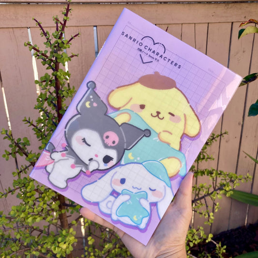 [PURPLE] "Sanrio Munyatto" Grid Notebook - Rosey’s Kawaii Shop