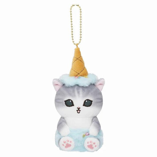 [RAMUNE SODA] "Mofusand: Cat Ice Cream" Plush Keychain - Rosey’s Kawaii Shop