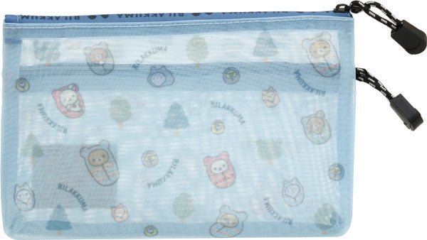 "Rilakkuma Komorebi Camp" Mesh Pen Pouch - Rosey’s Kawaii Shop