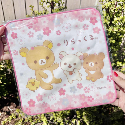 "Rilakkuma Sakura" Mini Towel - Rosey’s Kawaii Shop