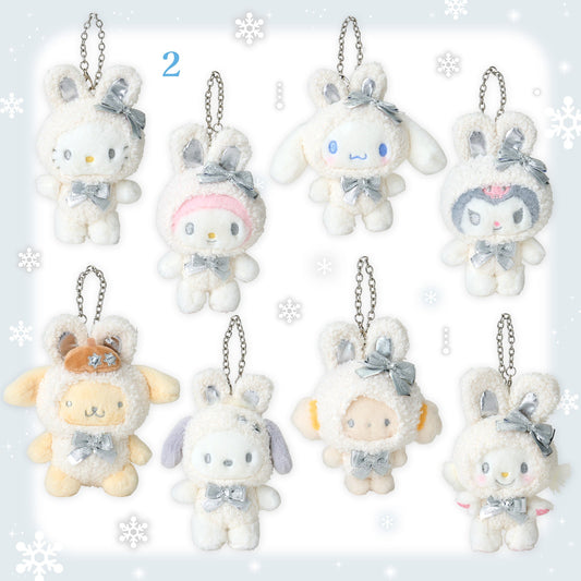 "Sanrio Fluffy Snow" Plush Keychain - Rosey’s Kawaii Shop