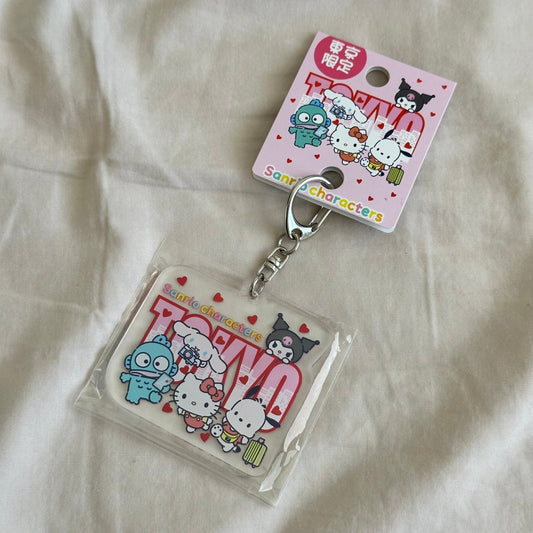 "Sanrio Red Hearts Tokyo" Keychain - Rosey’s Kawaii Shop