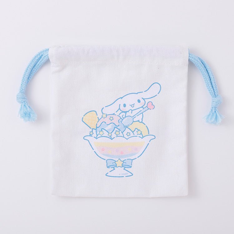 "Sanrio Sparkling Snack Time" Drawstring Bag - Rosey’s Kawaii Shop