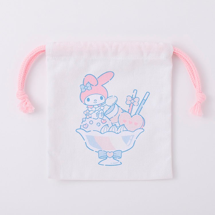 "Sanrio Sparkling Snack Time" Drawstring Bag - Rosey’s Kawaii Shop