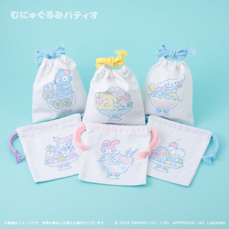 "Sanrio Sparkling Snack Time" Drawstring Bag - Rosey’s Kawaii Shop