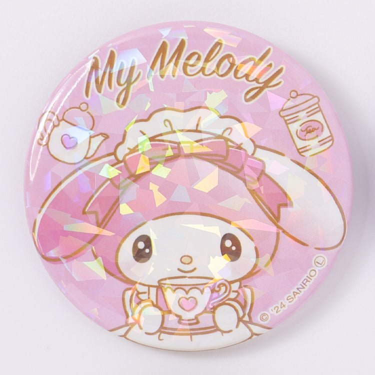 "Sanrio Tea Time" Hologram Can Badge - Rosey’s Kawaii Shop