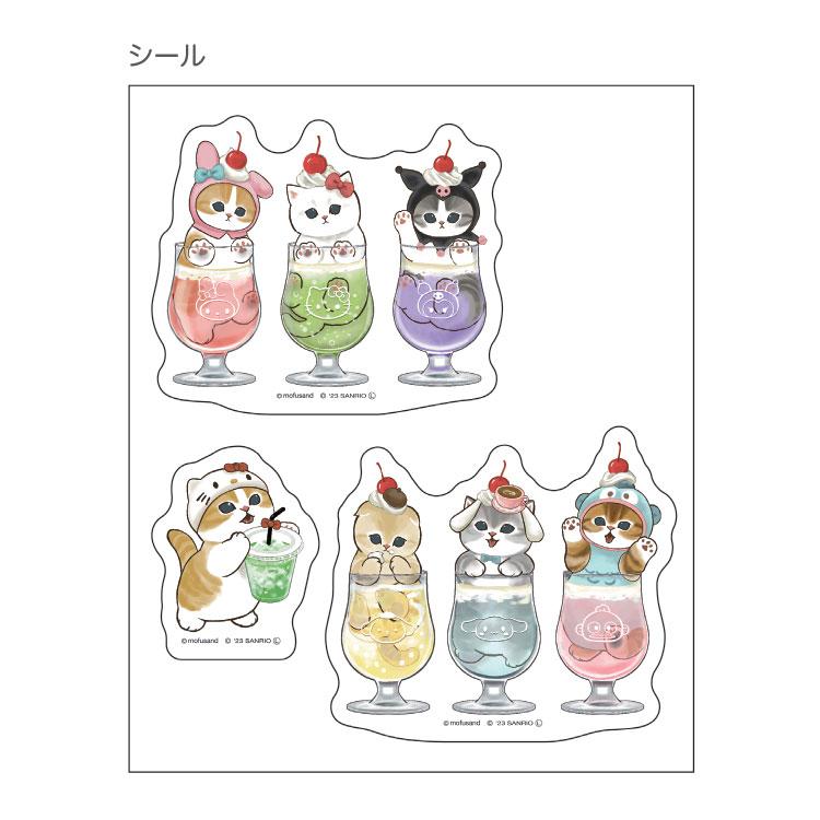 [SODA] "Mofusand x Sanrio" BIG Clear Sticker Sheet - Rosey’s Kawaii Shop