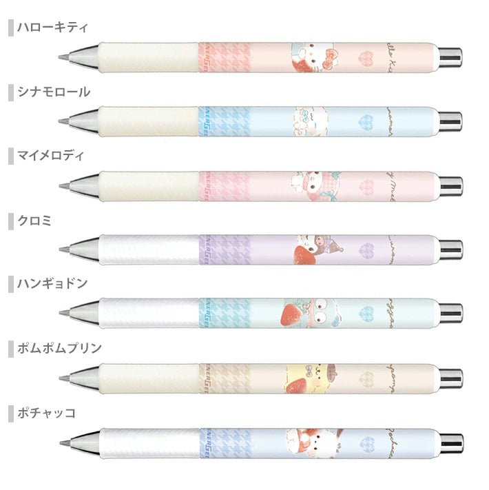 [STRAWBERRY] ENERGEL "Sanrio Fuwa Fuwa Latte" Ballpoint Pen - Rosey’s Kawaii Shop