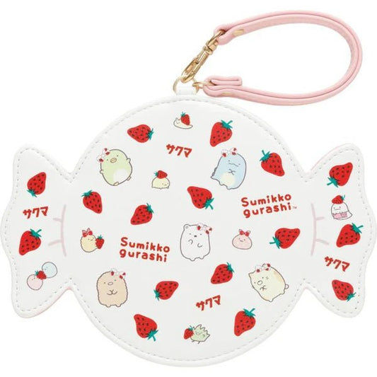 "Sumikko Gurashi x Sakuma Strawberry Milk Candy" Pass Case - Rosey’s Kawaii Shop