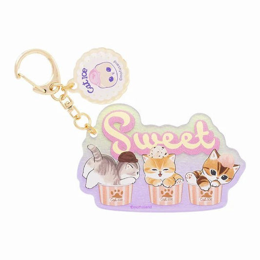 [SWEET] "Mofusand: Cat Ice Cream" Acrylic Keychain - Rosey’s Kawaii Shop