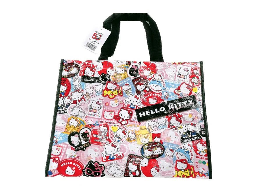 [TRAVEL STAMPS] "Hello Kitty 50th Anniversary" Shopping Tote Bag - Rosey’s Kawaii Shop