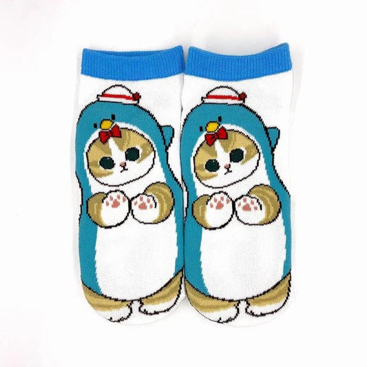[TUXEDO SAM] "Mofusand x Sanrio" Ankle Socks - Rosey’s Kawaii Shop