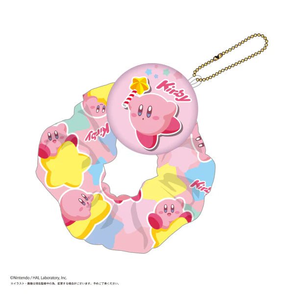 [WAND] "Kirby's Dream Land" Scrunchie & Badge - Rosey’s Kawaii Shop