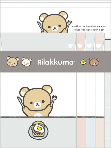 [WHITE] "Basic Rilakkuma" Letter Set - Rosey’s Kawaii Shop