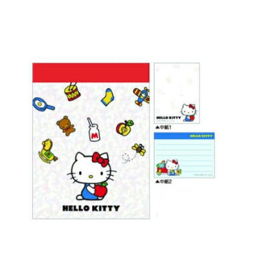 [WHITE] "Hello Kitty Study" Small Memo Pad - Rosey’s Kawaii Shop