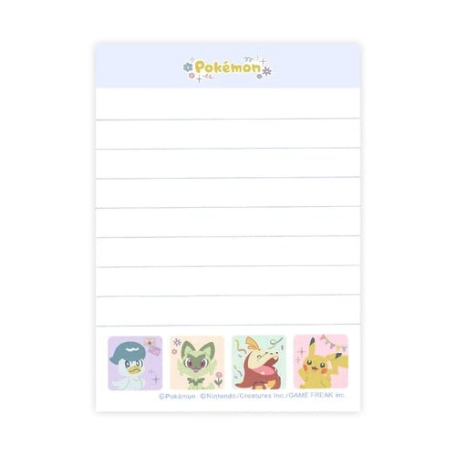 [WHITE] "Pokemon Makes You Happy" Small Memo Pad - Rosey’s Kawaii Shop