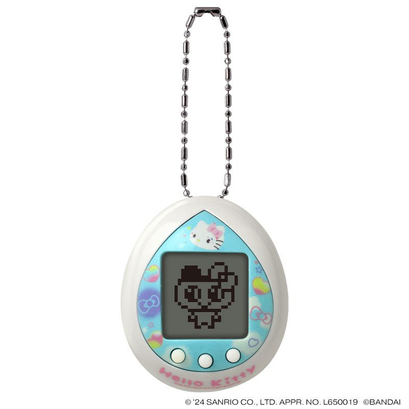 [WHITE] "Tamagotchi x Hello Kitty 50th Anniv." Game Keychain - Rosey’s Kawaii Shop