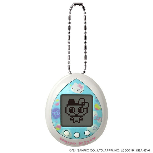 [WHITE] "Tamagotchi x Hello Kitty 50th Anniv." Game Keychain - Rosey’s Kawaii Shop