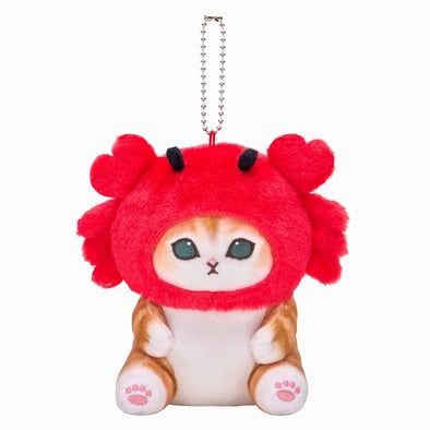 [Crab Hat] Mofusand "Sea Creature" Plush Keychain - Rosey’s Kawaii Shop