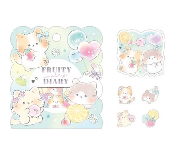 "Fruity Diary" Sticker Flakes - Rosey’s Kawaii Shop