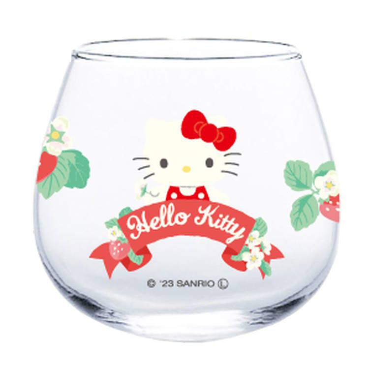 Floral Kitty Glass Cup