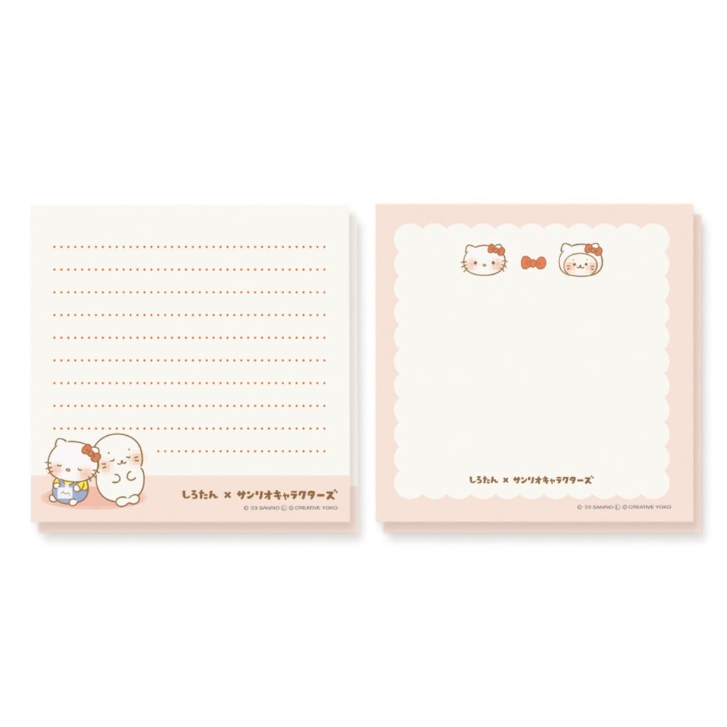 [Hello Kitty] "Sirotan x Sanrio" Square Memo Pad - Rosey’s Kawaii Shop