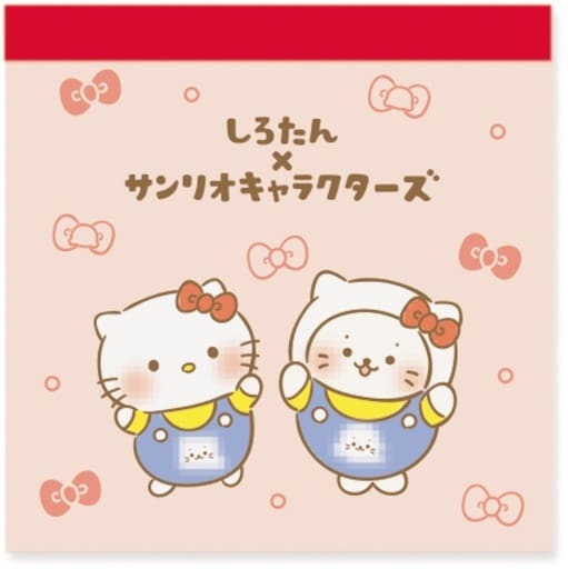 [Hello Kitty] "Sirotan x Sanrio" Square Memo Pad - Rosey’s Kawaii Shop