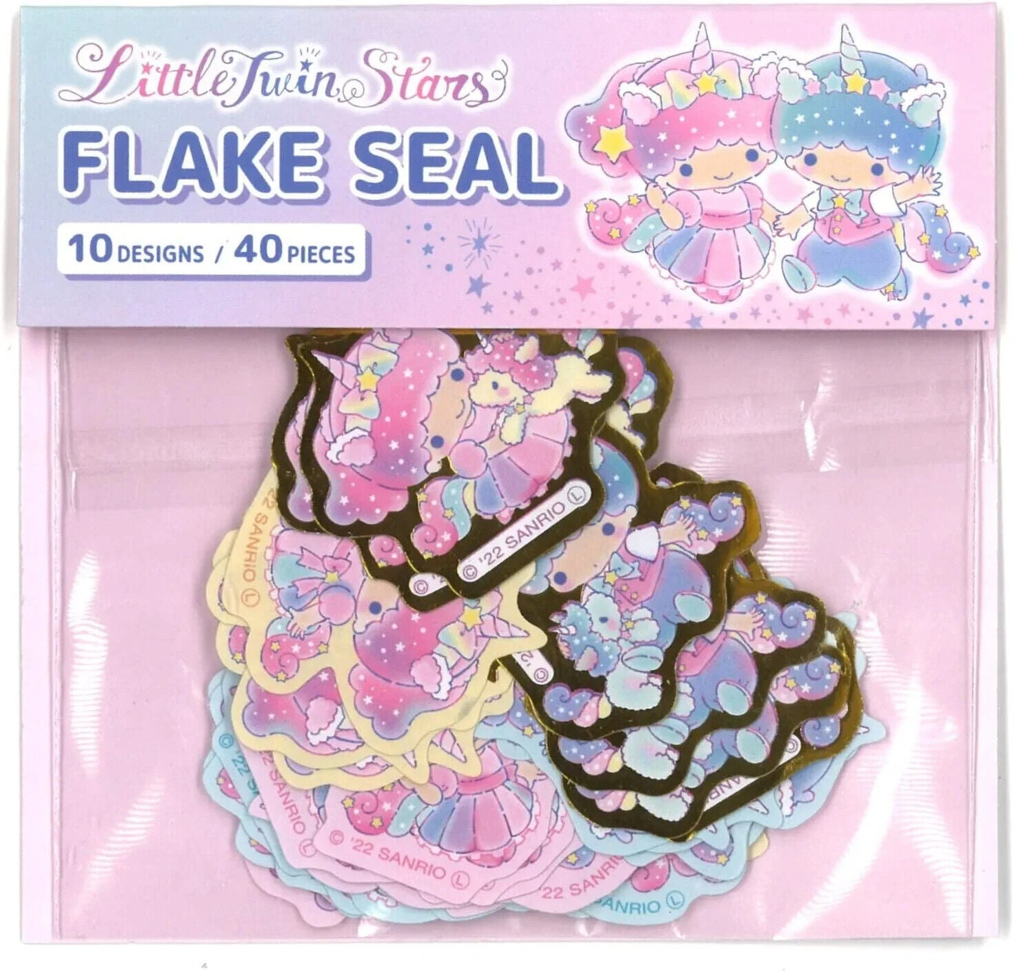 "Little Twin Stars" Seal Sticker Flakes - Rosey’s Kawaii Shop