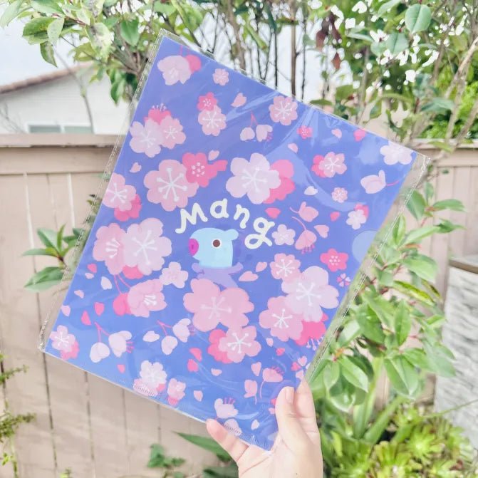 [MANG] "BT21 Cherry Blossom Breeze" A4 File Folder - Rosey’s Kawaii Shop