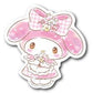"My Melody & Kuromi Pastel Glitter" Die-Cut Sticker - Rosey’s Kawaii Shop