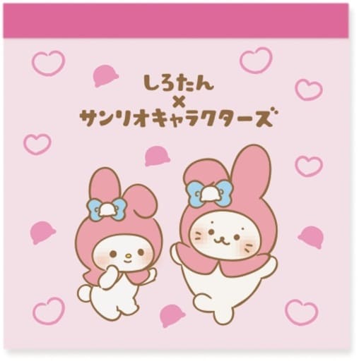 [My Melody] "Sirotan x Sanrio" Square Memo Pad - Rosey’s Kawaii Shop