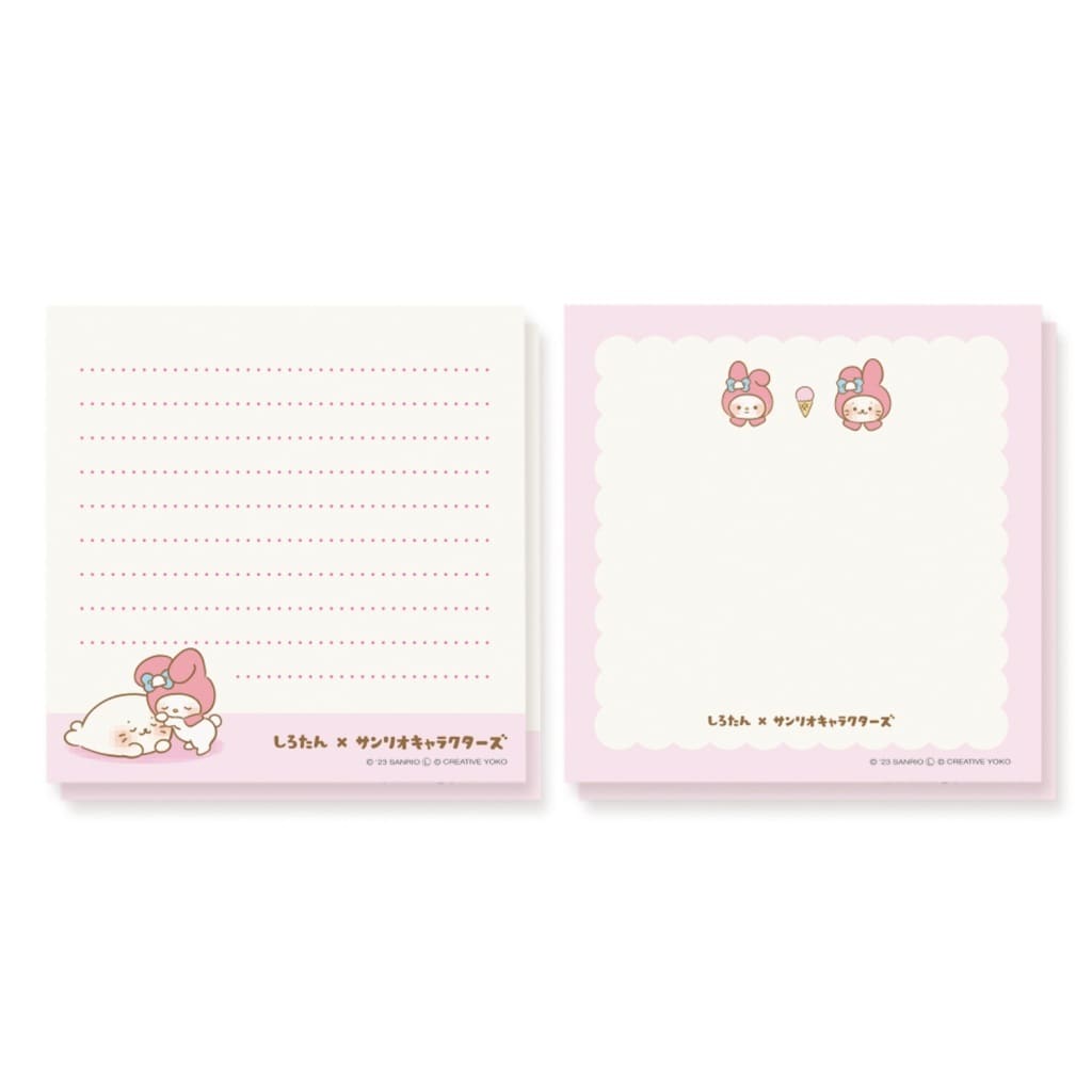 [My Melody] "Sirotan x Sanrio" Square Memo Pad - Rosey’s Kawaii Shop