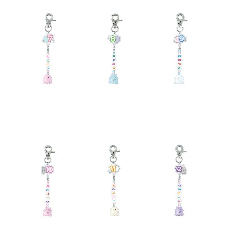 "Obakenu Birthday" Beaded Keychain - Rosey’s Kawaii Shop