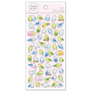 [PARAKEET] "Mamemame Animal" Sticker Sheet - Rosey’s Kawaii Shop