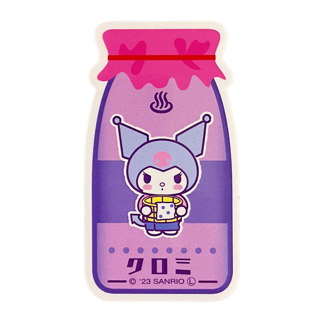Sanrio "Yukata Milk Bottle" Vinyl Sticker - Rosey’s Kawaii Shop