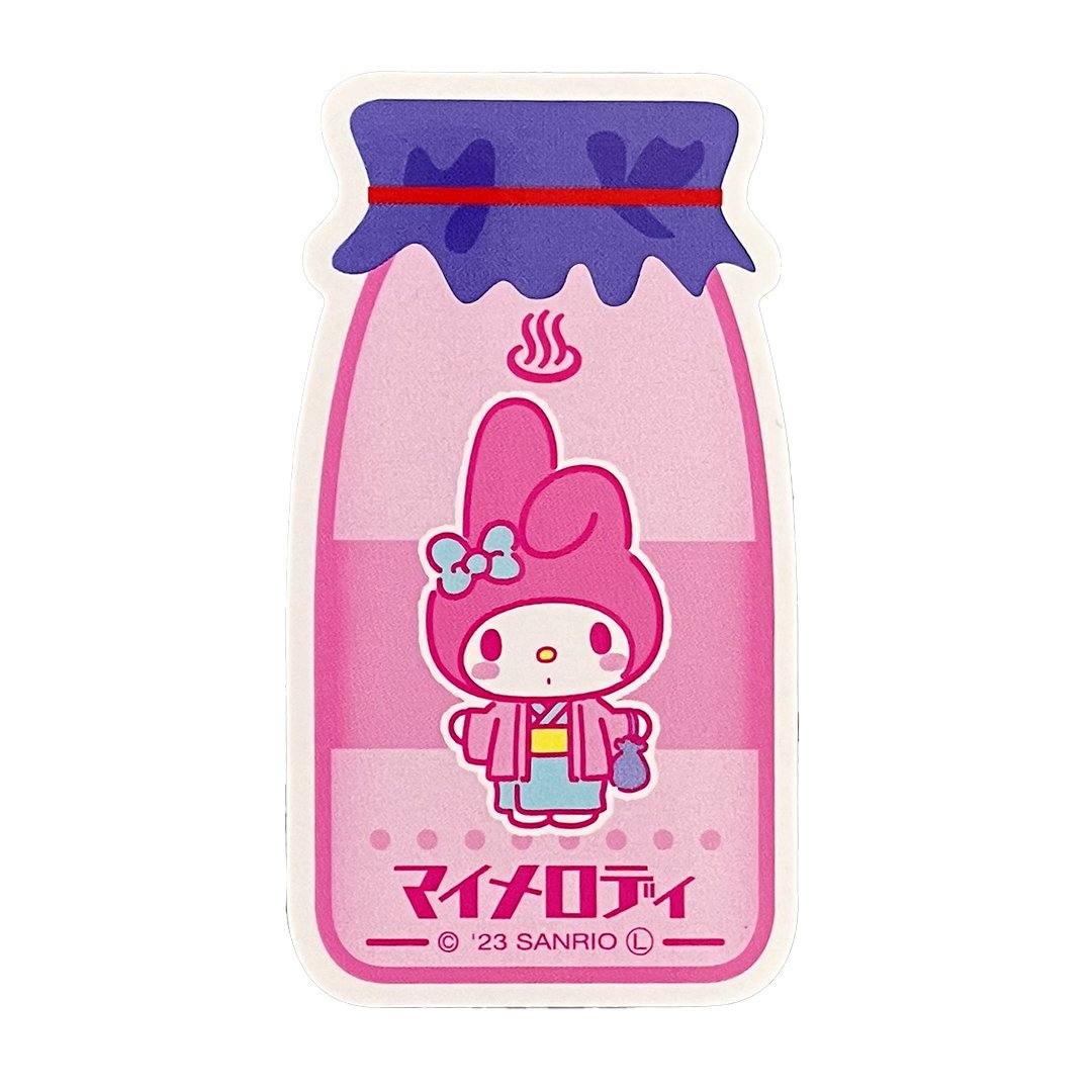 Sanrio "Yukata Milk Bottle" Vinyl Sticker - Rosey’s Kawaii Shop